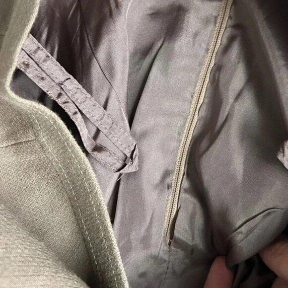 Vintage wool high waist ruffle hem pencil skirt made in France - Picture 12 of 12